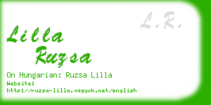 lilla ruzsa business card